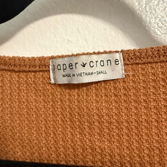 Paper Crane Ruched Rust Tank Top - Picture 3 of 4